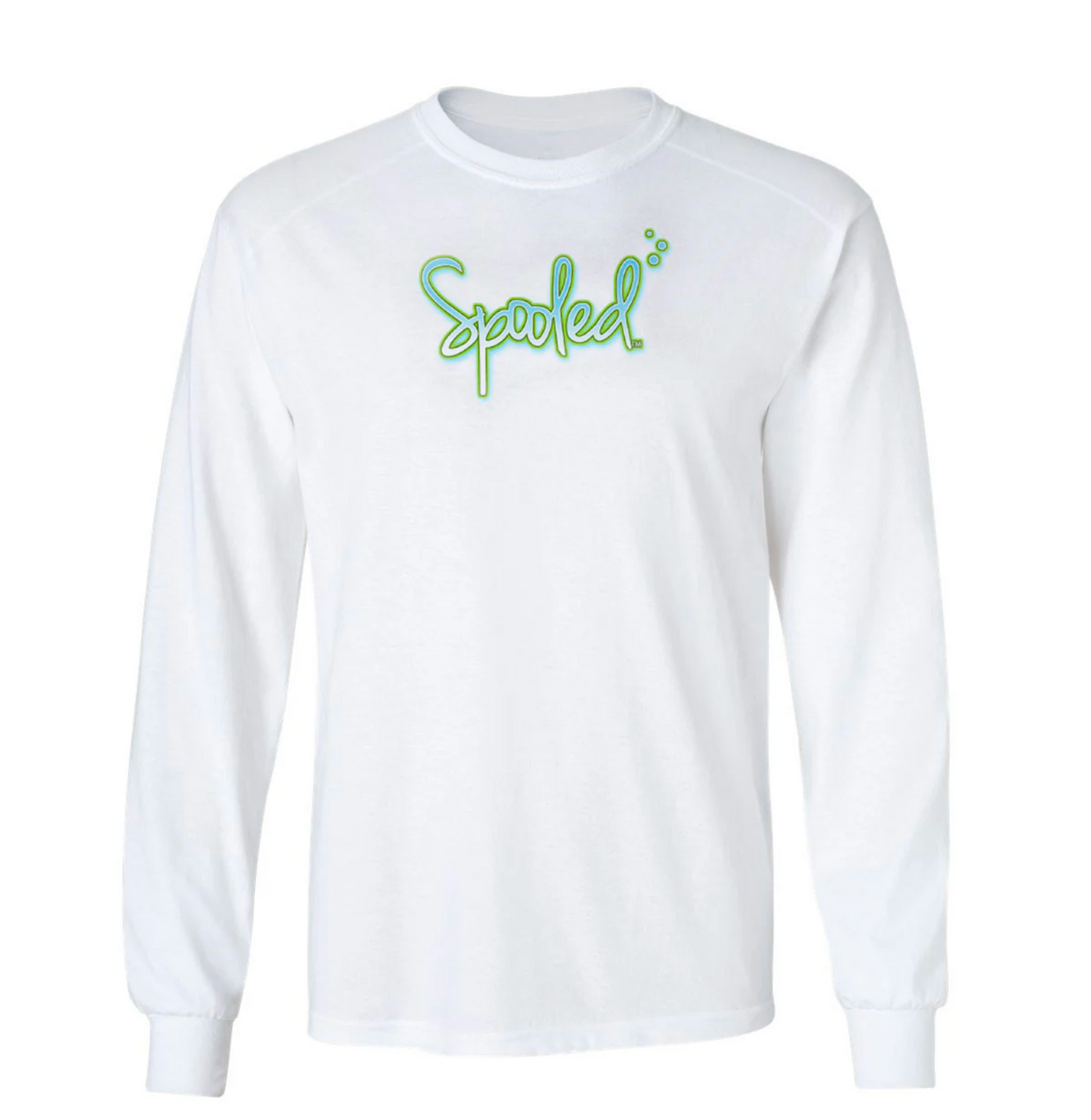 Performance Long Sleeve White with Spooled Dolphin SPF-30