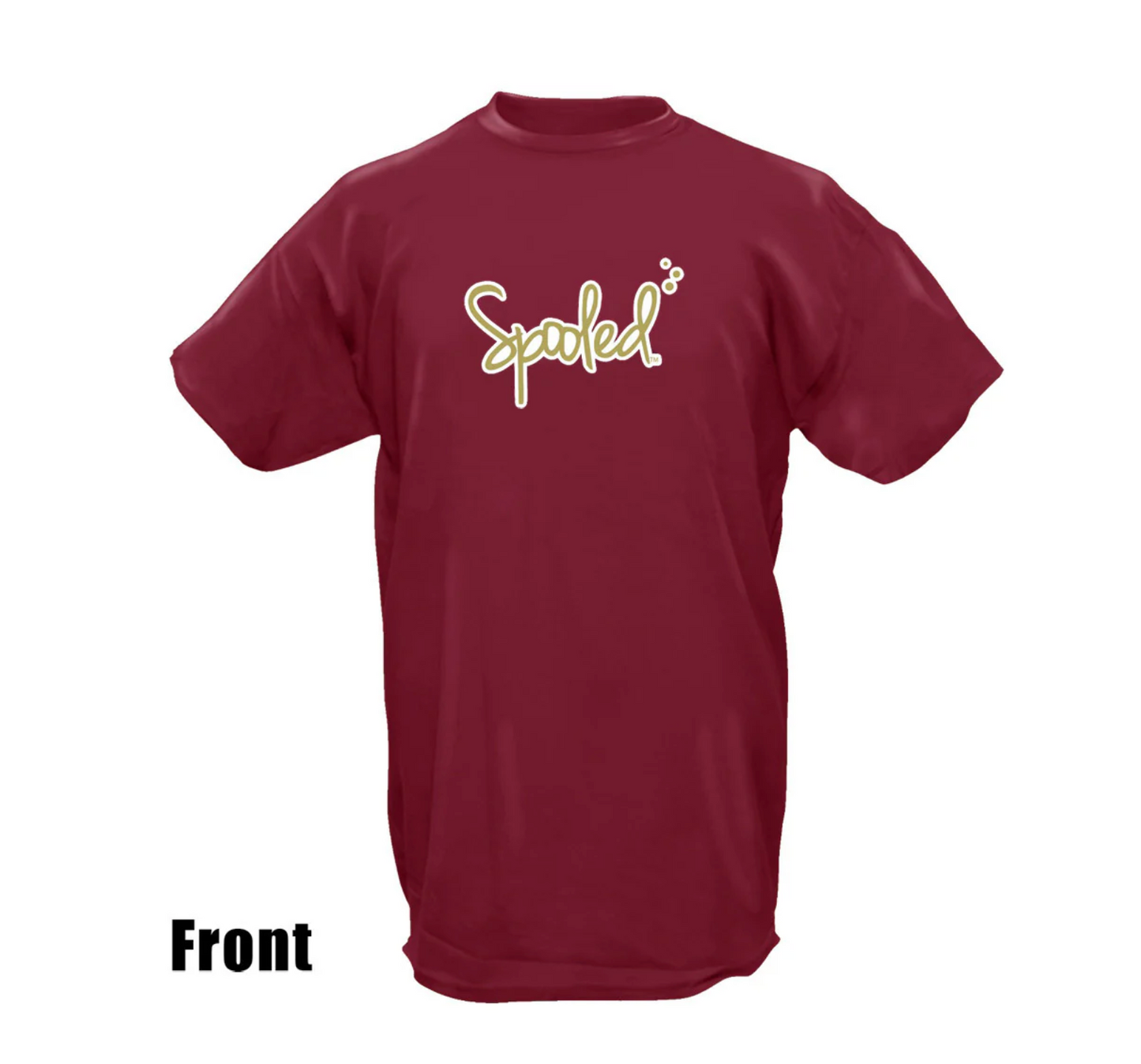 Short Sleeve Spooled Garnet and Gold