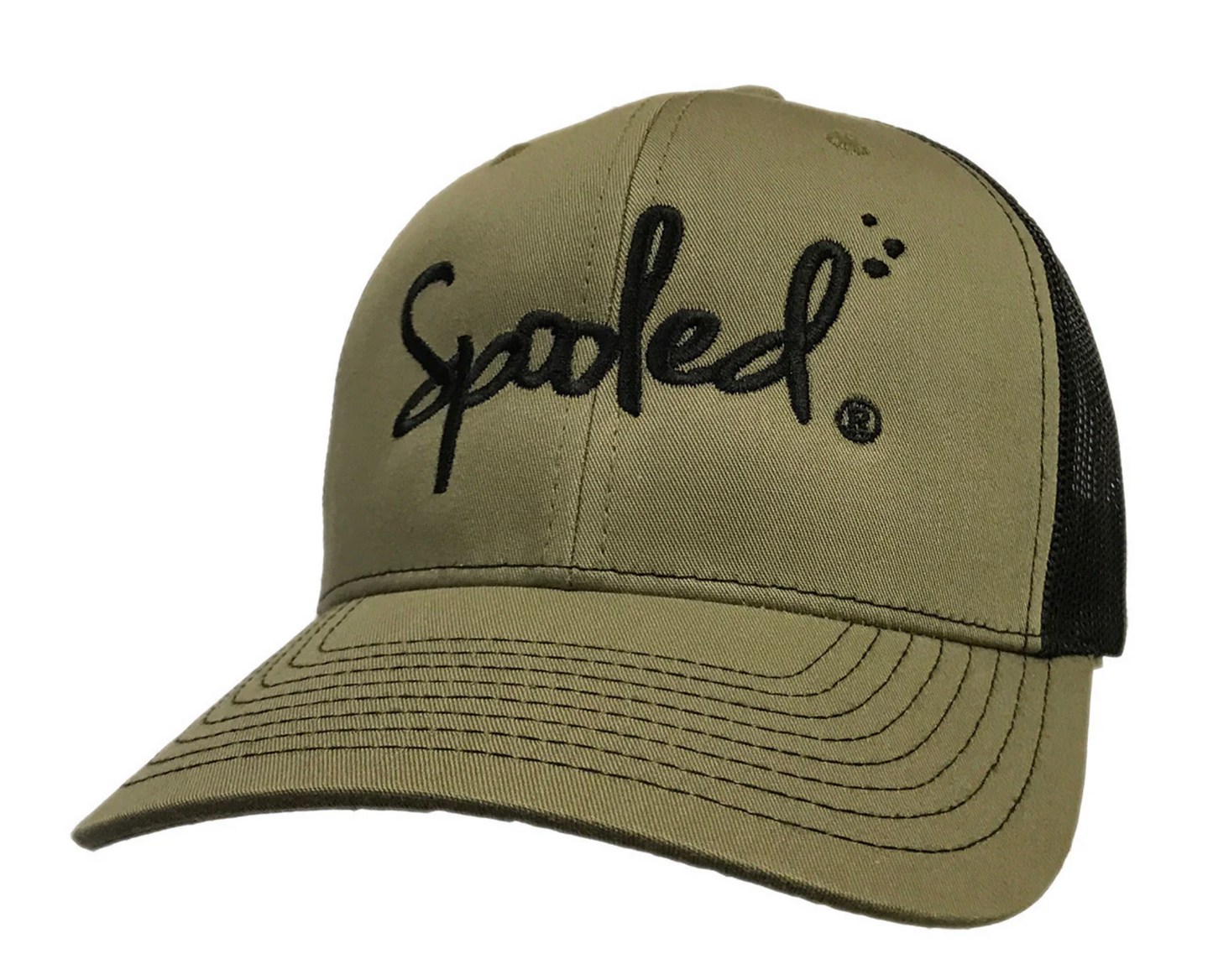 Spooled Olive with Black Mesh Snapbacks