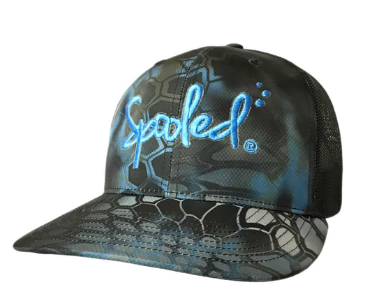 Spooled Kryptek Neptune Black Mesh Snapbacks